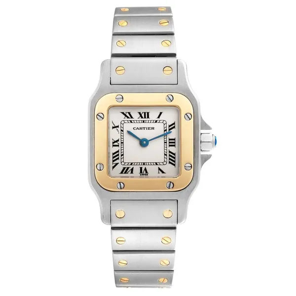 Cartier Santos Galbee Small White Roman Dial