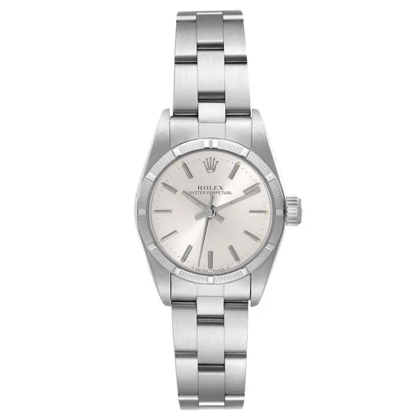 Rolex Oyster Perpetual Silver Stick Dial On Oyster