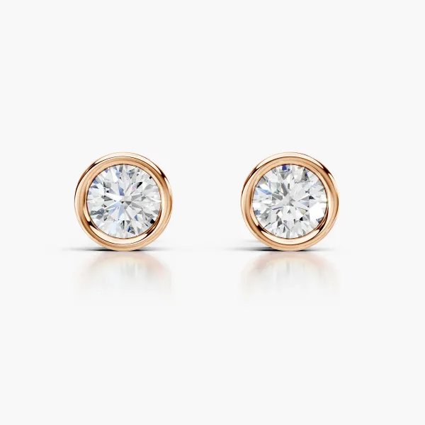 0.50 Carat Round Solitaire Natural Diamond Studs Earrings