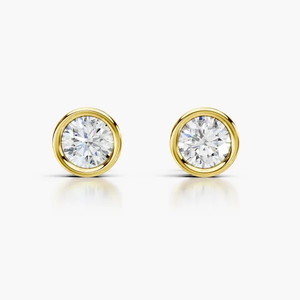 0.50 Carat Round Solitaire Natural Diamond Studs Earrings