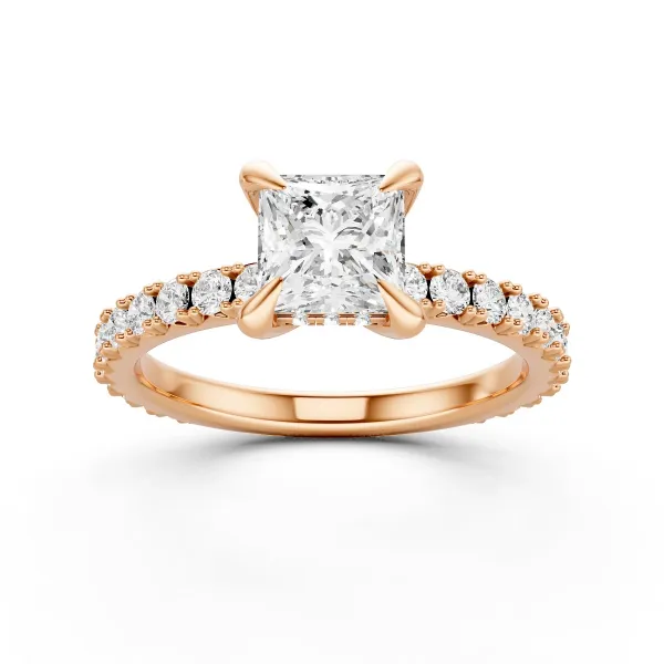 Blair Luxury Princess Shape Solitaire Lab Grown Diamond Engagement Ring For Women