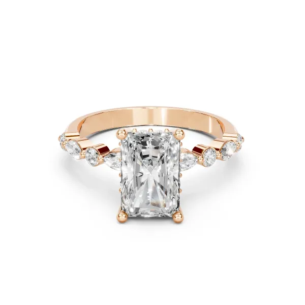 Yara 1 CT Radiant Shape Solitaire Lab Grown Diamond Engagement Ring For Women
