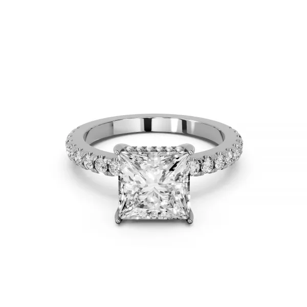 Ines 1 CT Princess Shape Lab Grown Diamond Ring