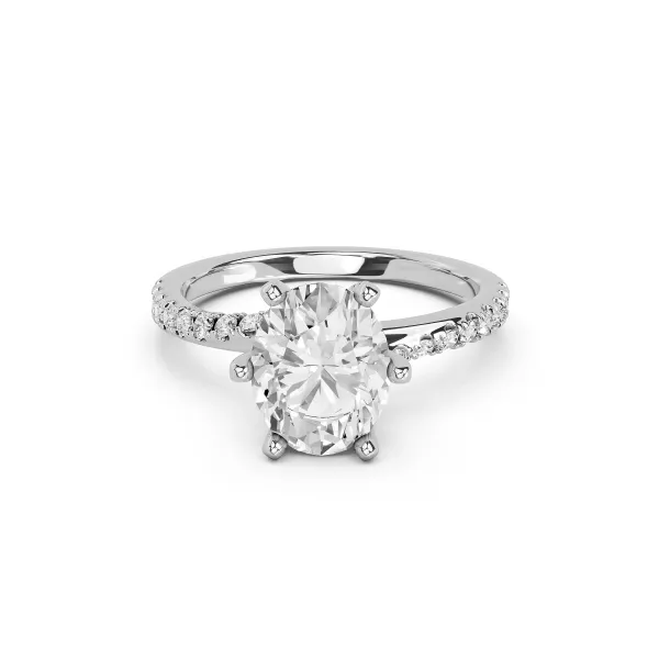 Kara 1 CT Oval Cut Lab Grown Diamond Engagement Ring