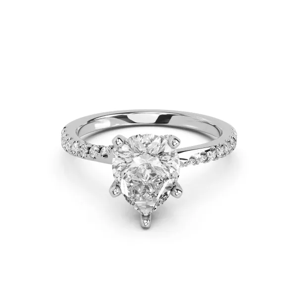 Kate 10K White Gold 1 Carat Pear Shape Lab Grown Diamond Engagement Ring
