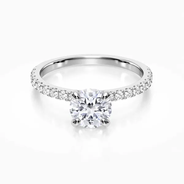 Isabella Round Brilliant Cut Natural Diamond Engagement Ring