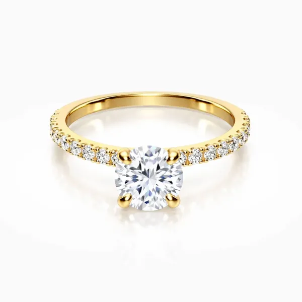 Isabella Round Brilliant Cut Natural Diamond Engagement Ring