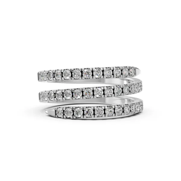Maeve Premium Multi Layer Natural Diamond Stylish Statement Ring For Her