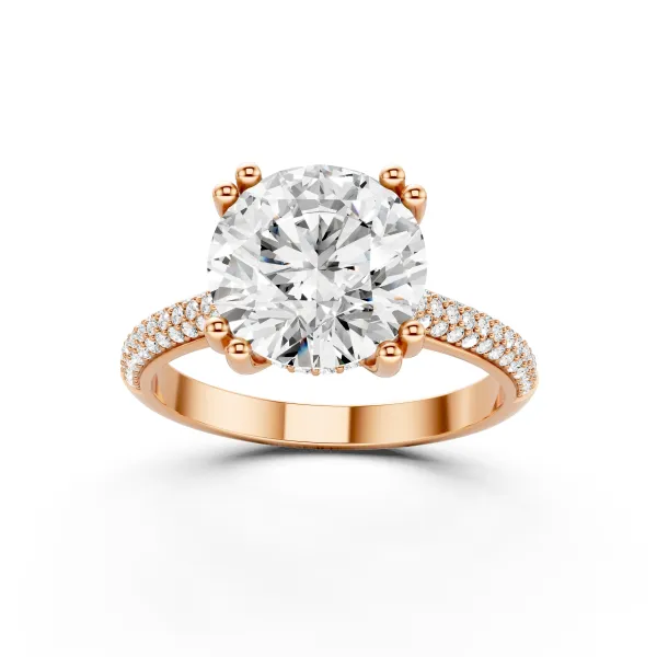 Esme 10K Rose Gold 2.85 CT Round Lab Grown Diamond Engagement Ring