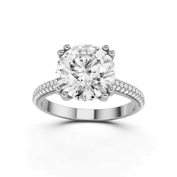 Esme 2.85 CT Round Lab Grown Diamond Engagement Ring