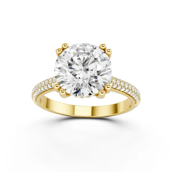 Esme 10K Yellow Gold 2.85 CT Round Lab Grown Diamond Engagement Ring