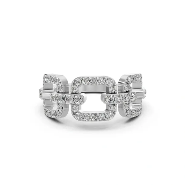Chain Shaped Natural Diamond Ring