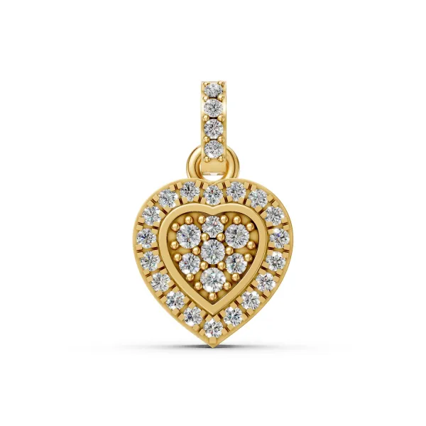 Valentine's Heart Natural Diamond Pendant