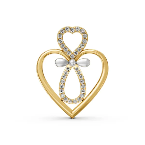 Natural Diamond Love Designs Heart Pendant