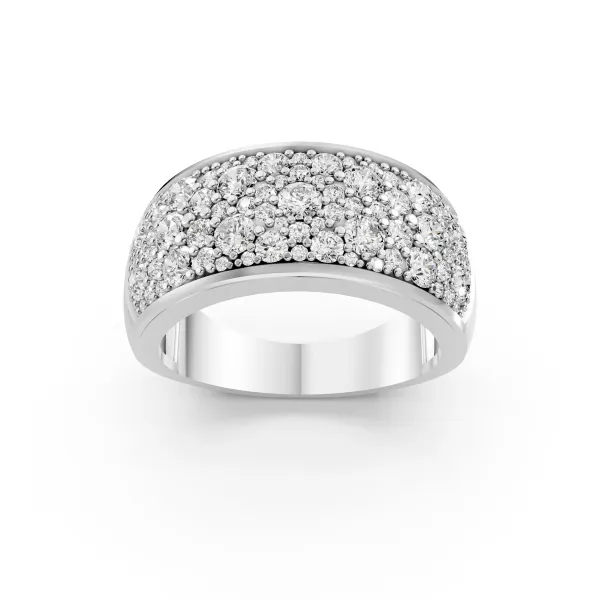 Mila 1.04 CT Round Shape Natural Diamond Cluster Ring For Unisex