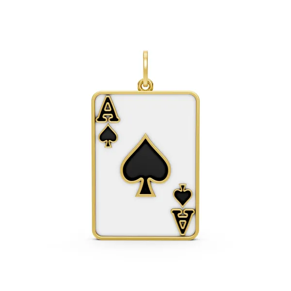 Ace Of Spades Card Charm Pendant