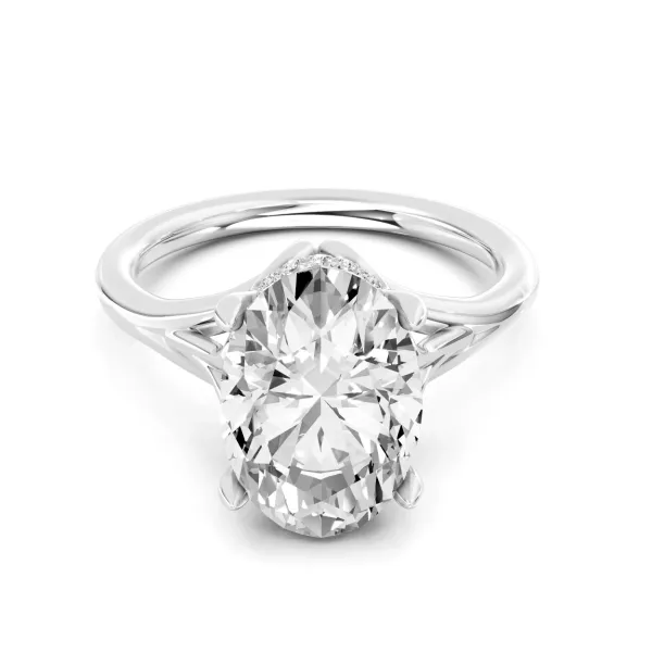 Hilly Luxury Oval Shape 1 CT Solitaire Lab Grown Diamond Engagement Ring