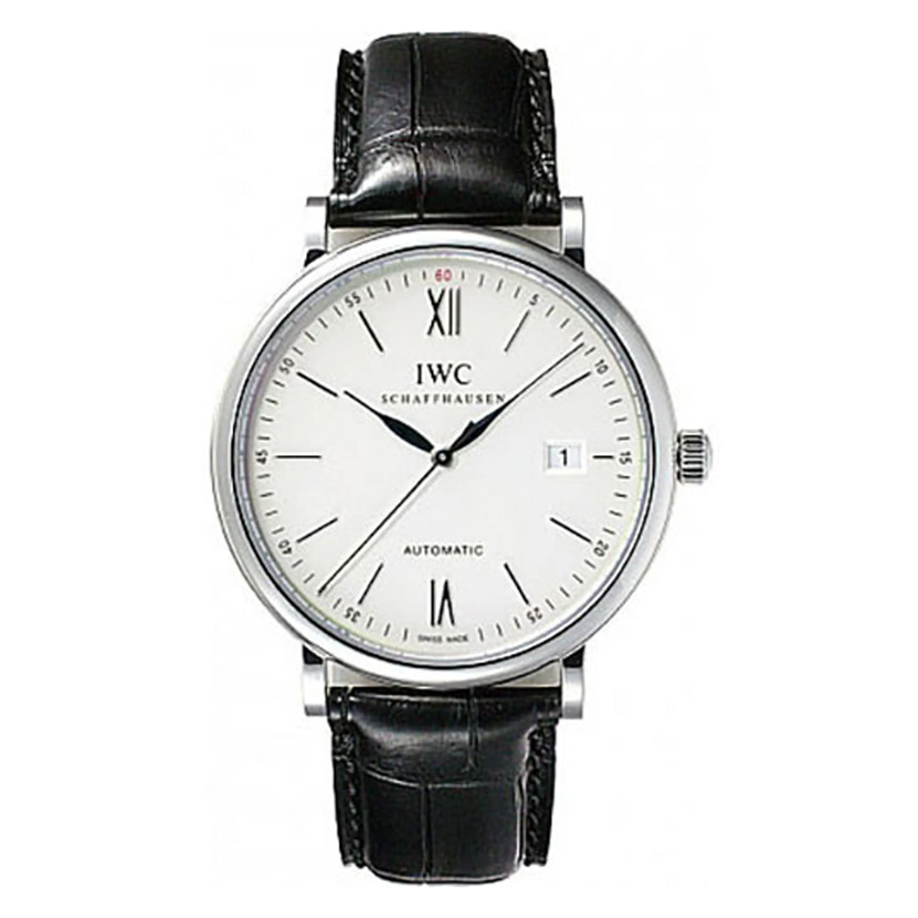 IWC Portofino Automatic Silver Dial on Leather Strap Ref IW356501 with Card 2015