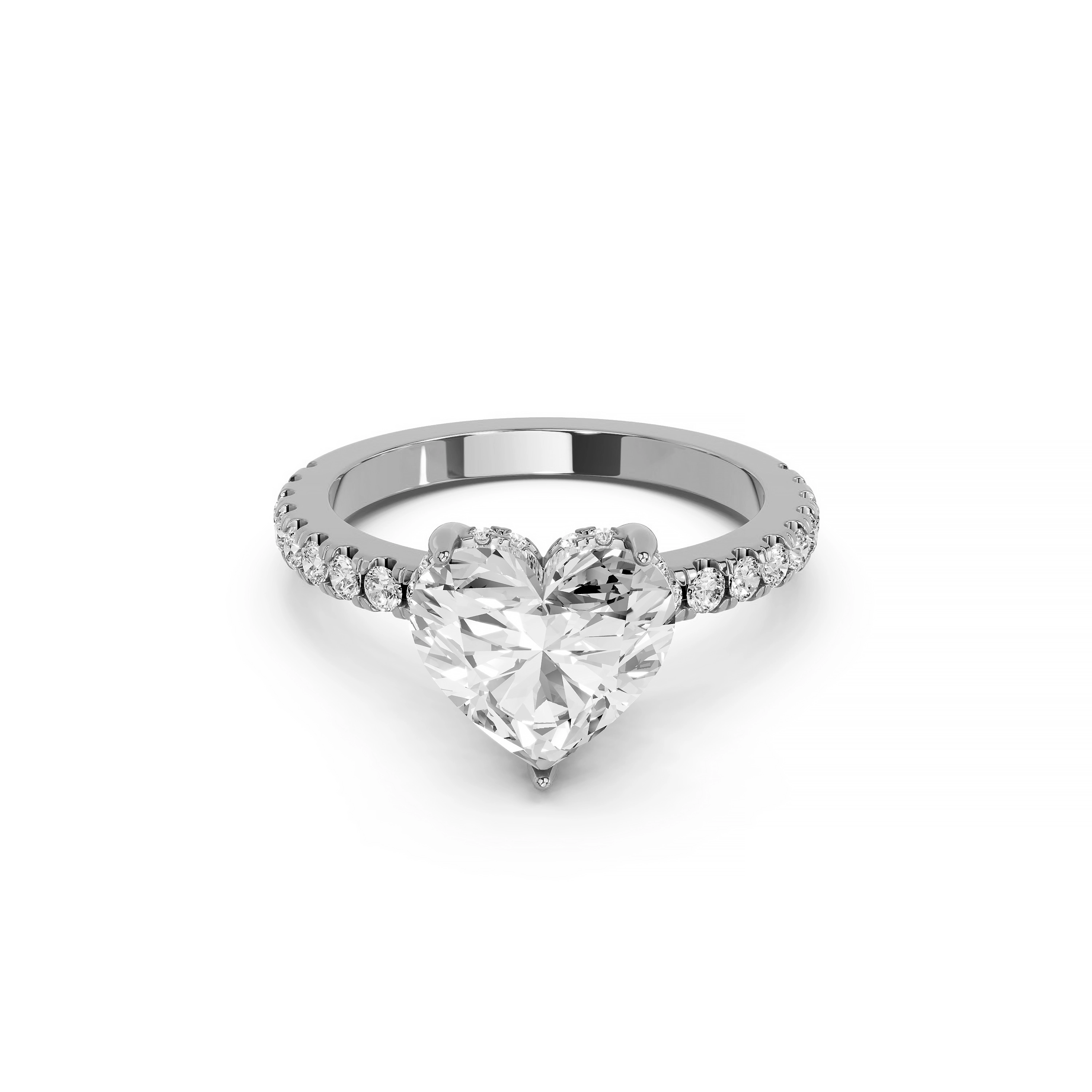 Faye 1.00 CT Heart Shape Lab Grown Diamond Engagement Ring