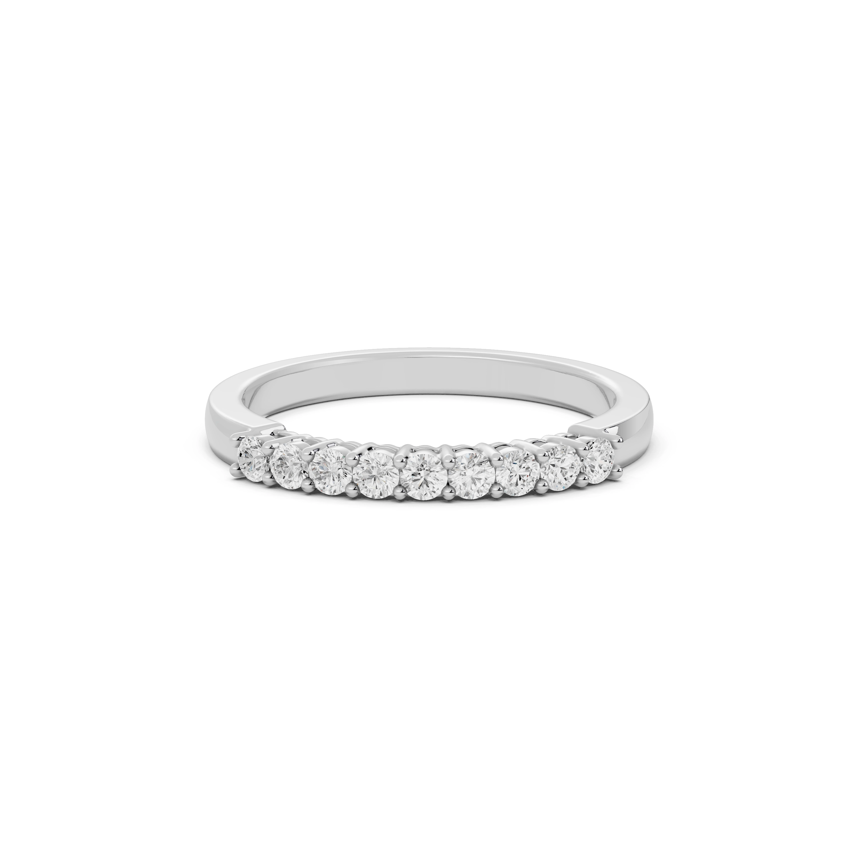 Luna Elegant Natural Diamond Half Eternity Ring For Women
